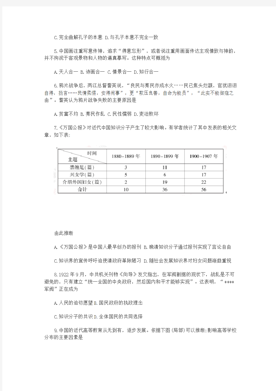 (完整)2017江苏高考历史试卷含答案,推荐文档