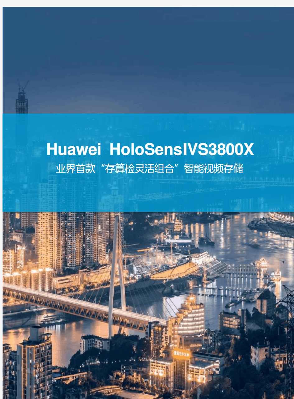 HoloSens IVS3800X智能视频存储白皮书