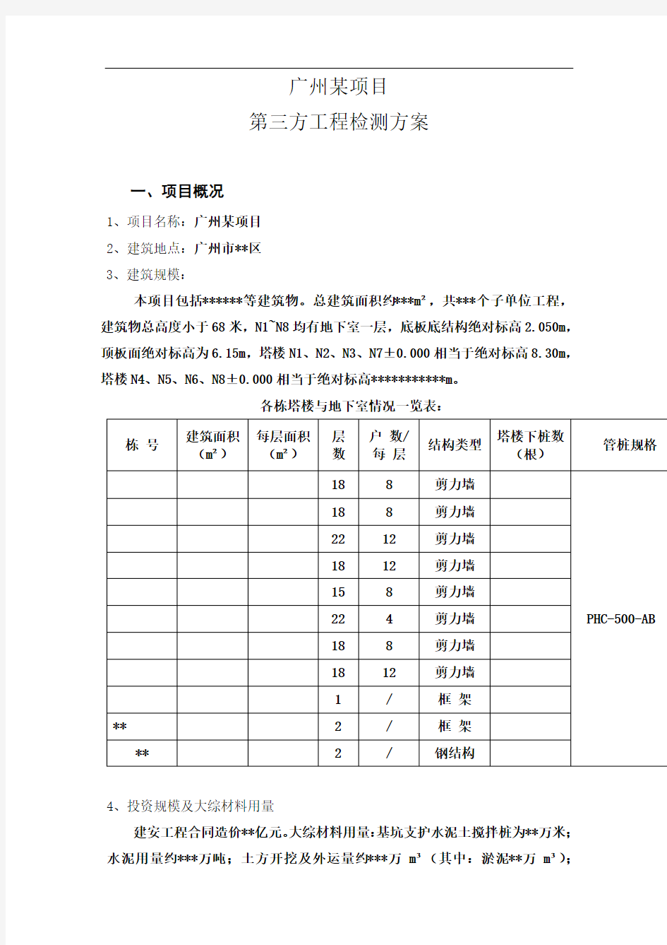 广州某建筑工程第三方检测方案