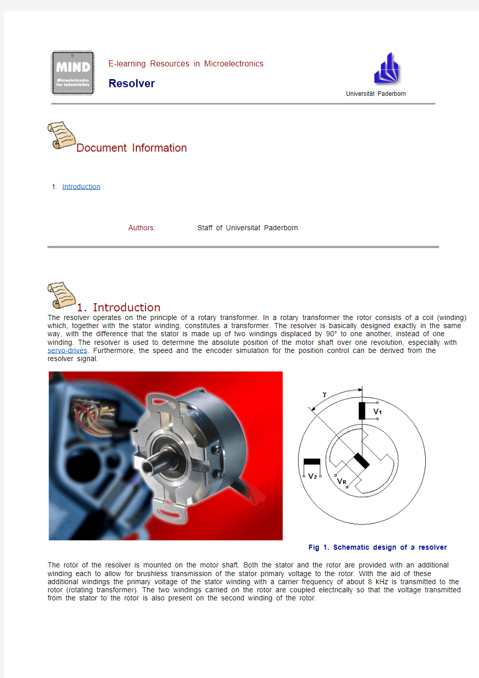 旋转变压器(角度传感器)的基本原理 Encoder Resolver