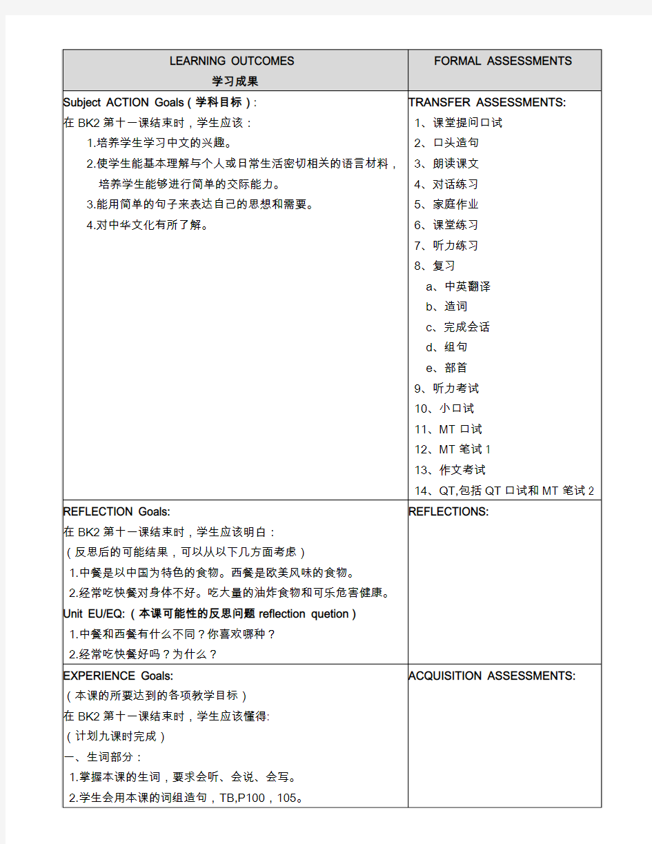 轻松学中文 第2册 11课教案