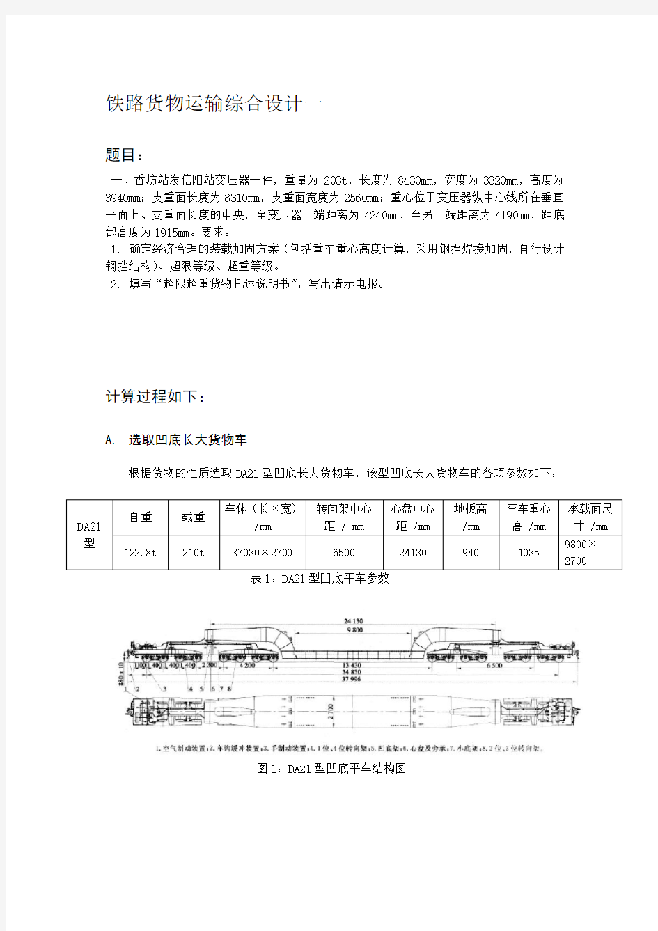 铁路货物运输综合设计一