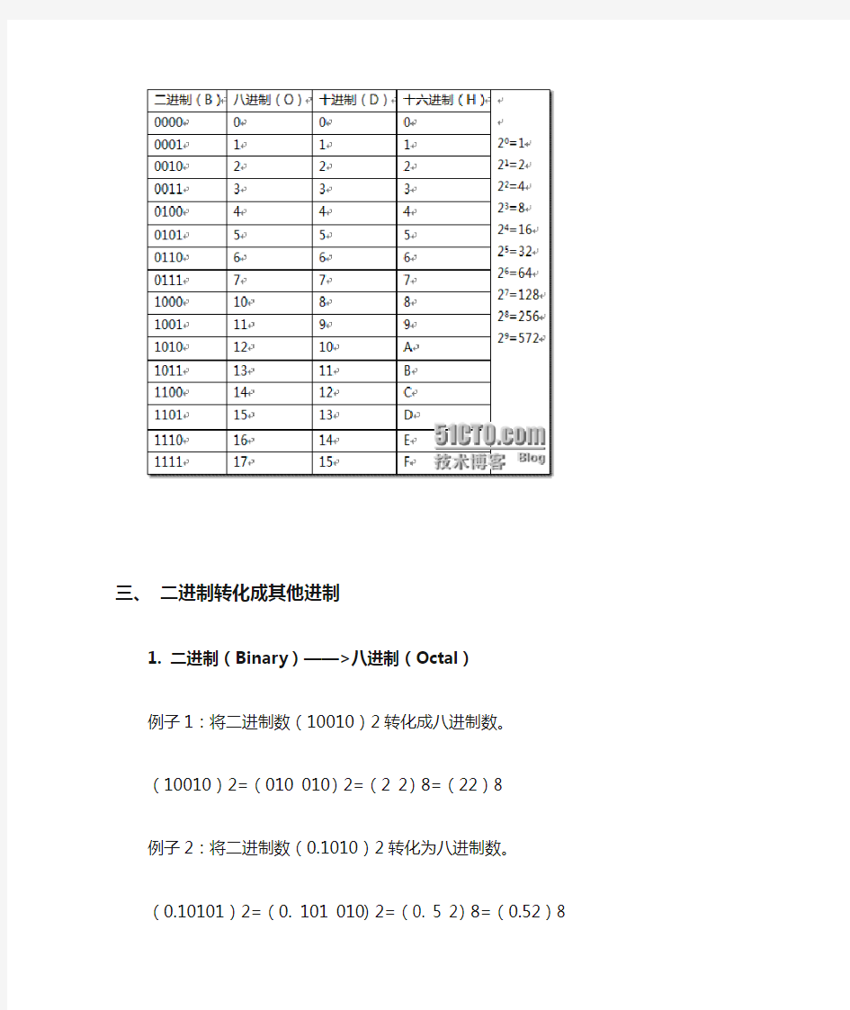 进制转换计算