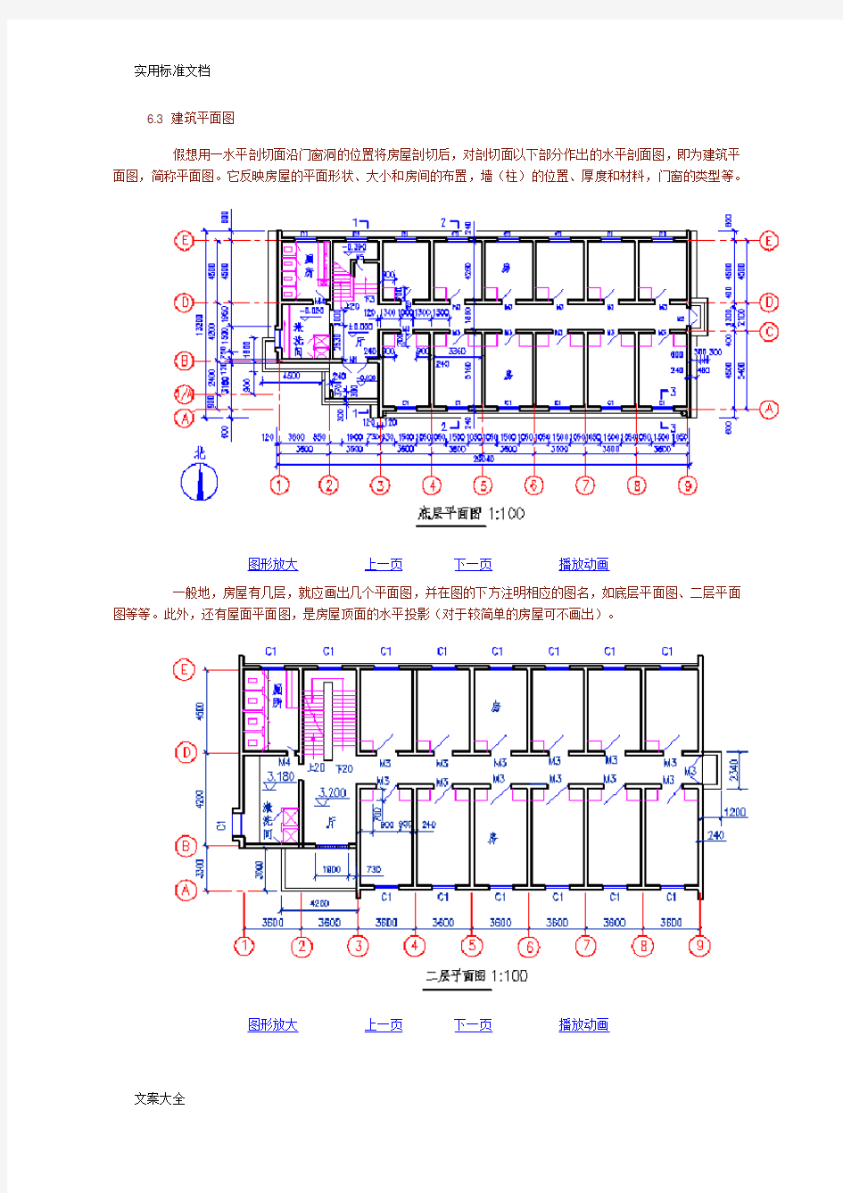 建筑平面图立面图,剖面图