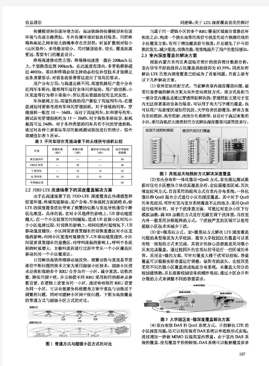 关于LTE深度覆盖优化的探讨