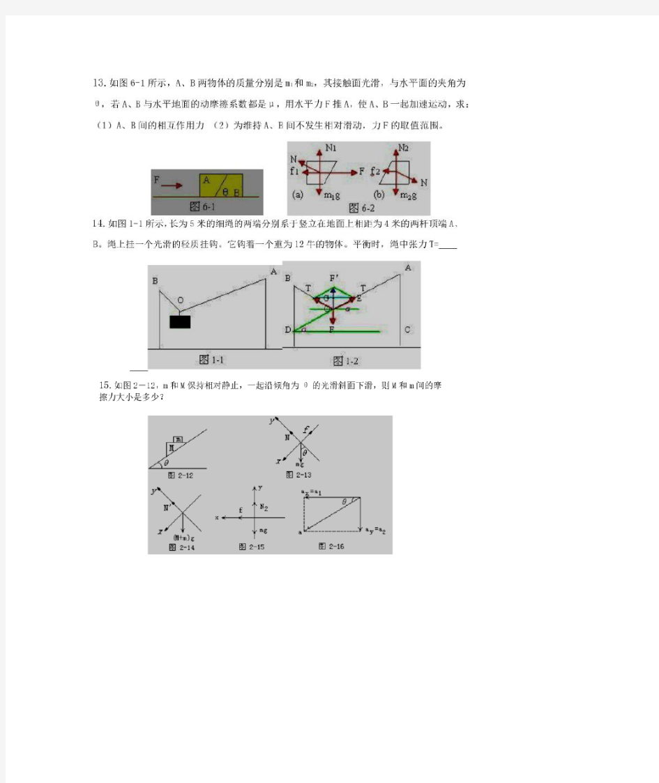 受力分析经典例题