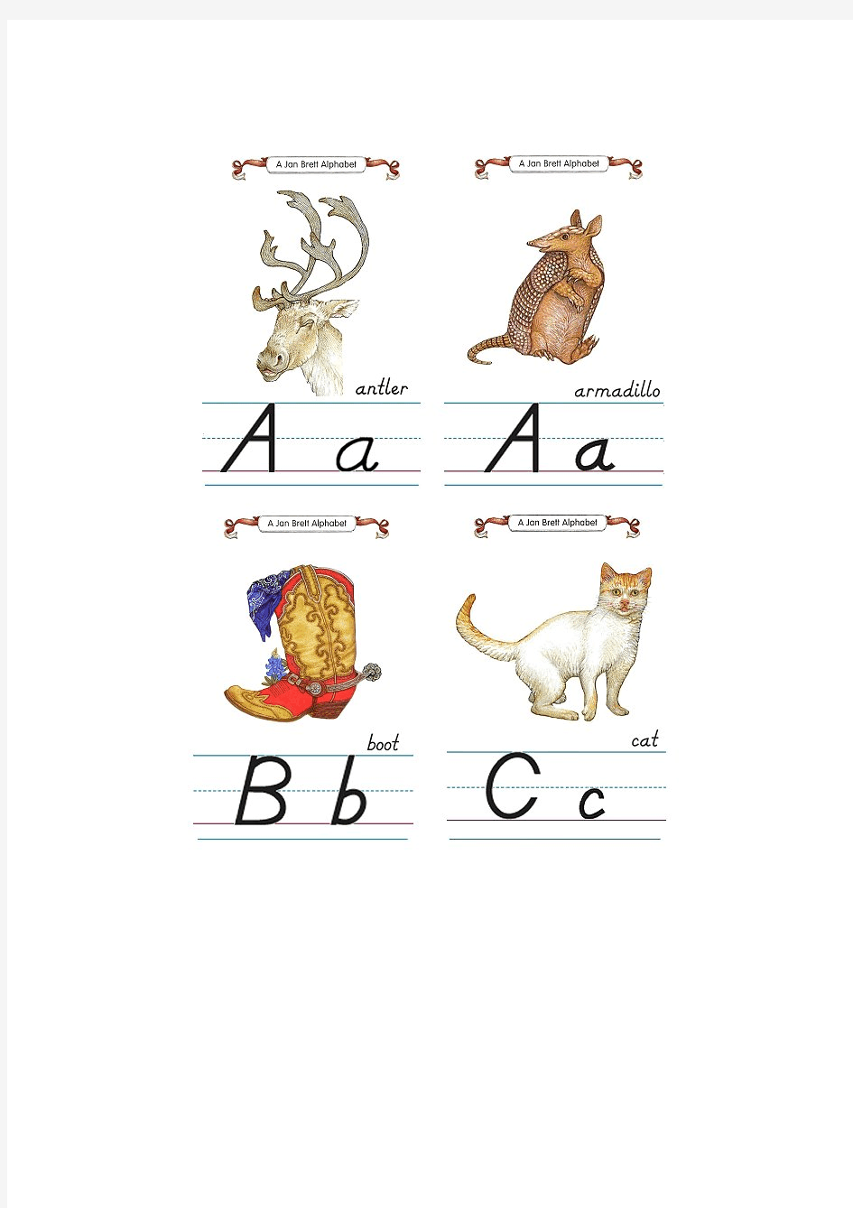 英文26字母卡片 ABC