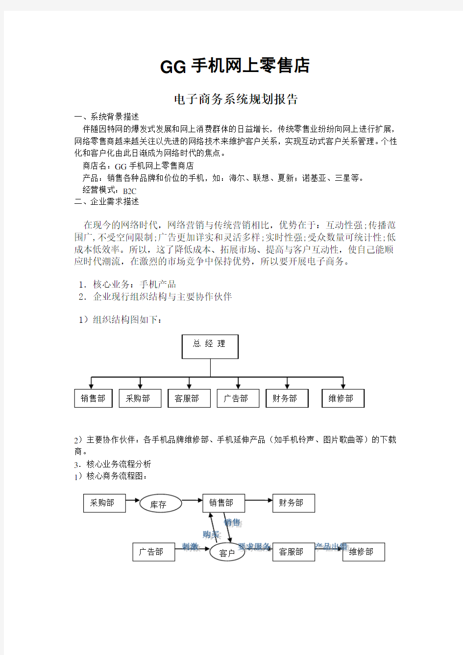【电子商务】电子商务系统规划报告