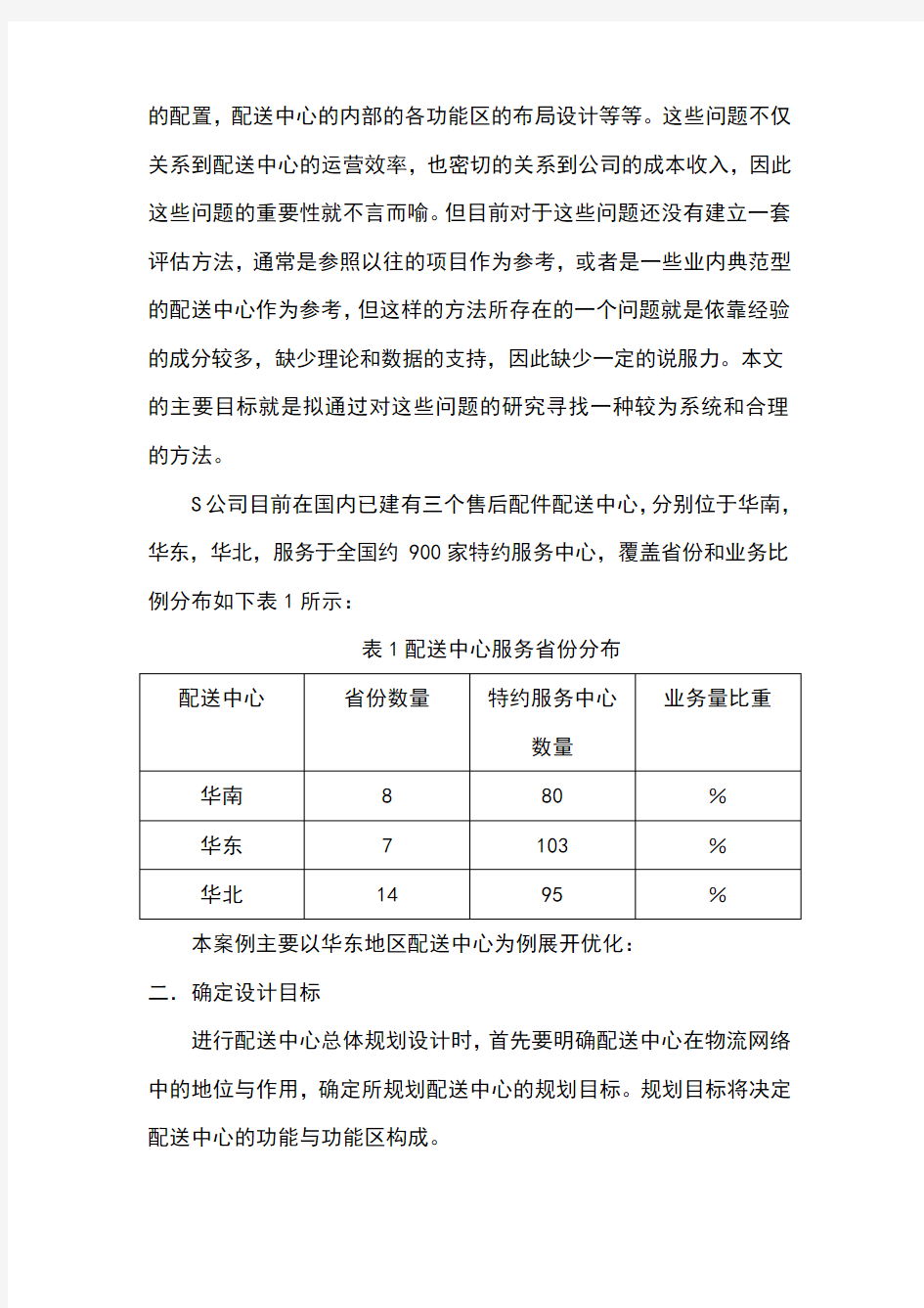 配送中心规划与设计