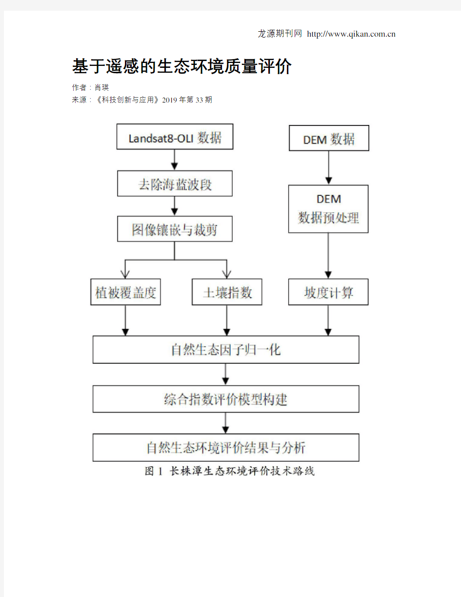 基于遥感的生态环境质量评价