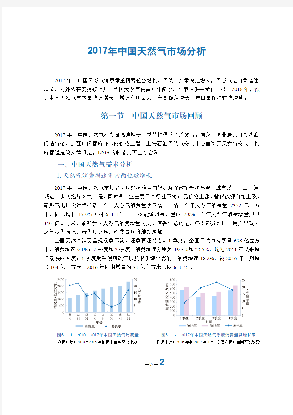 2017年中国天然气市场分析