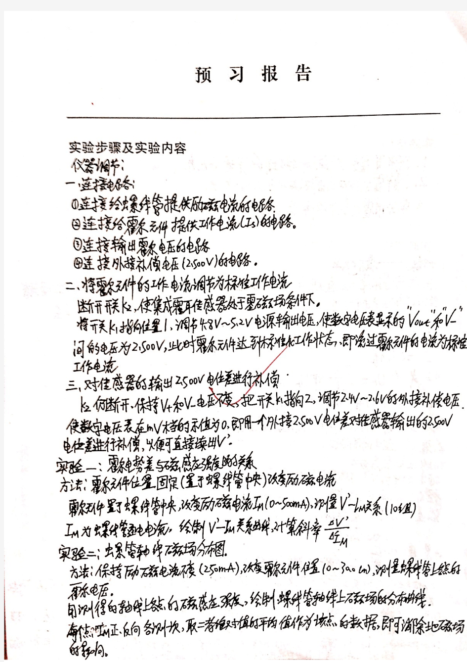 太原理工大学物理实验报告——霍尔效应及磁场的测量