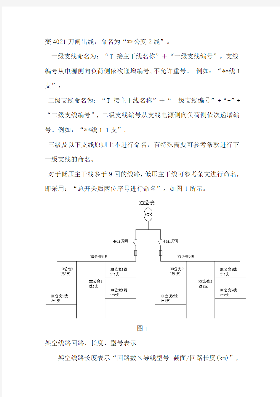 kv低压配电设施命名及编 原则 试行