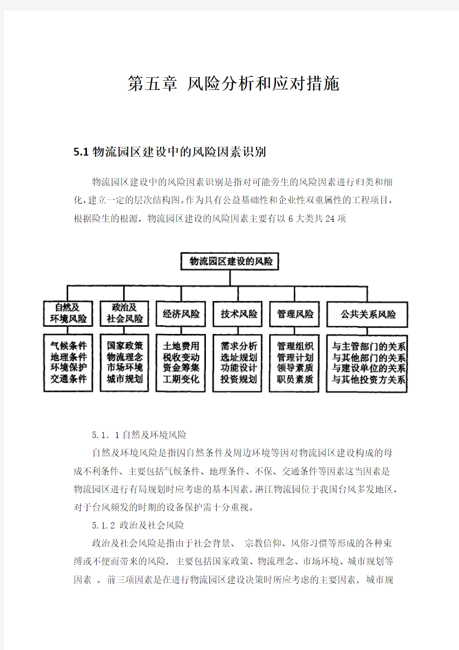 第五章 风险分析和应对措施