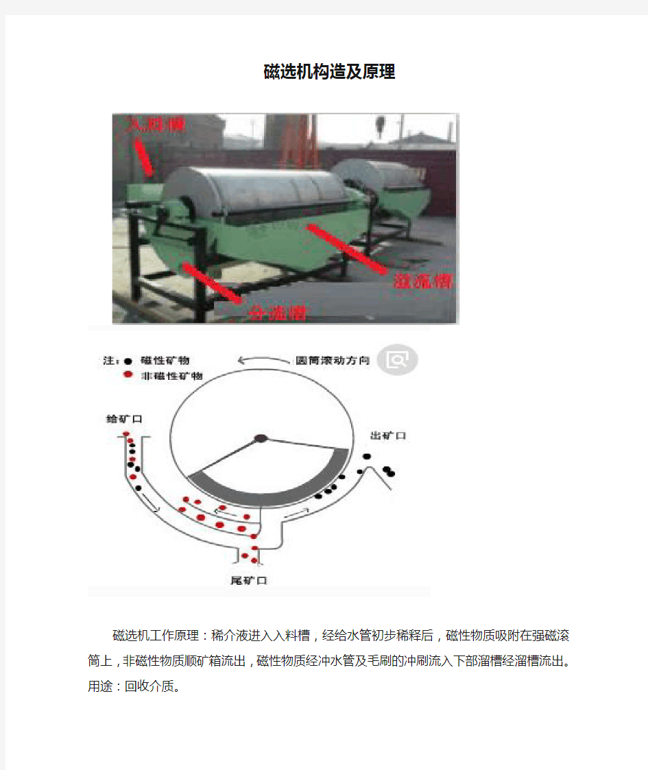 磁选机构造及原理