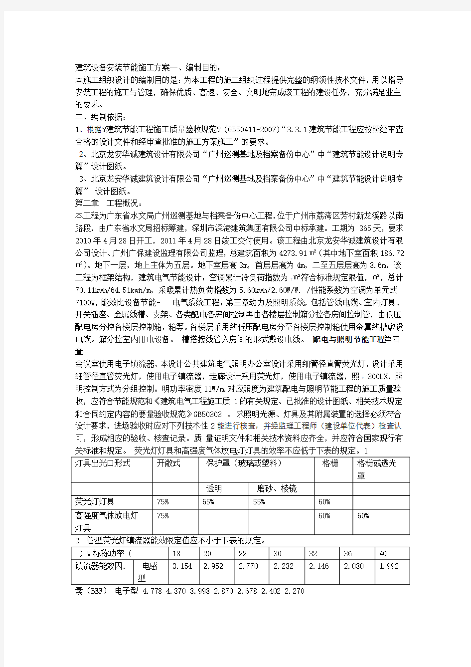 电气节能专项施工方案