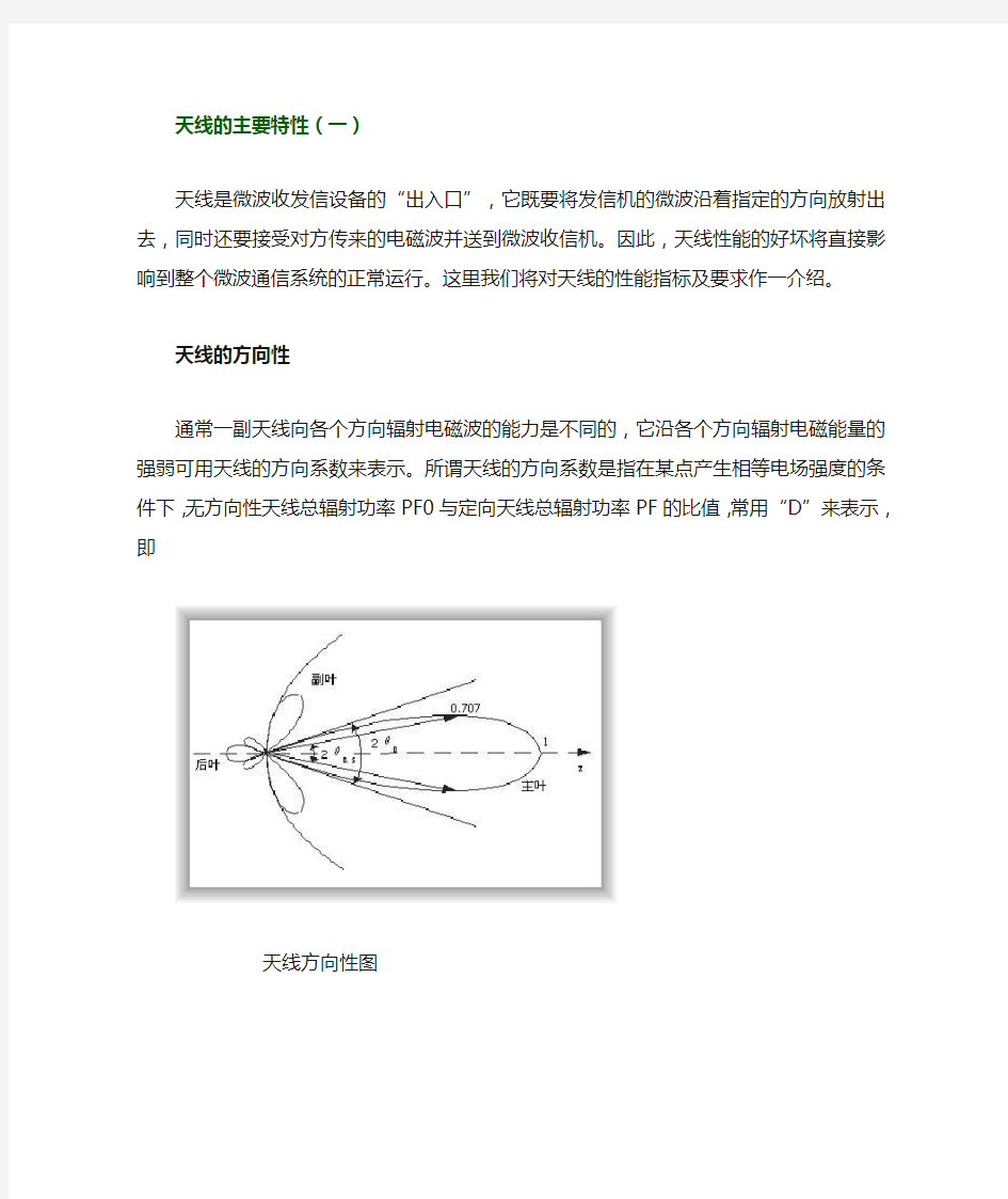 天线的主要特性