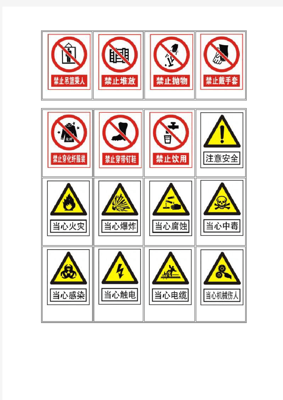建筑施工现场安全警示牌标示(标志图片)41949