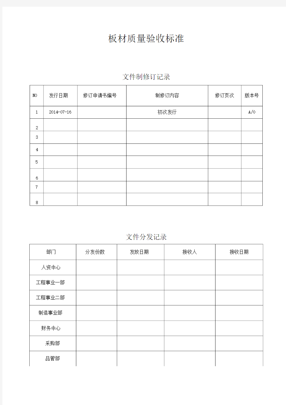 板材进料质量验收标准完整