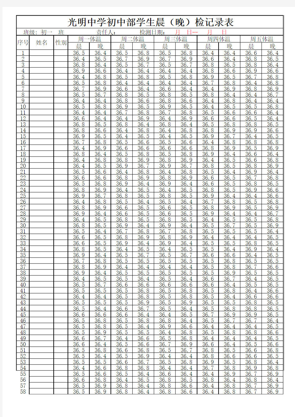 晨检体温表(1)