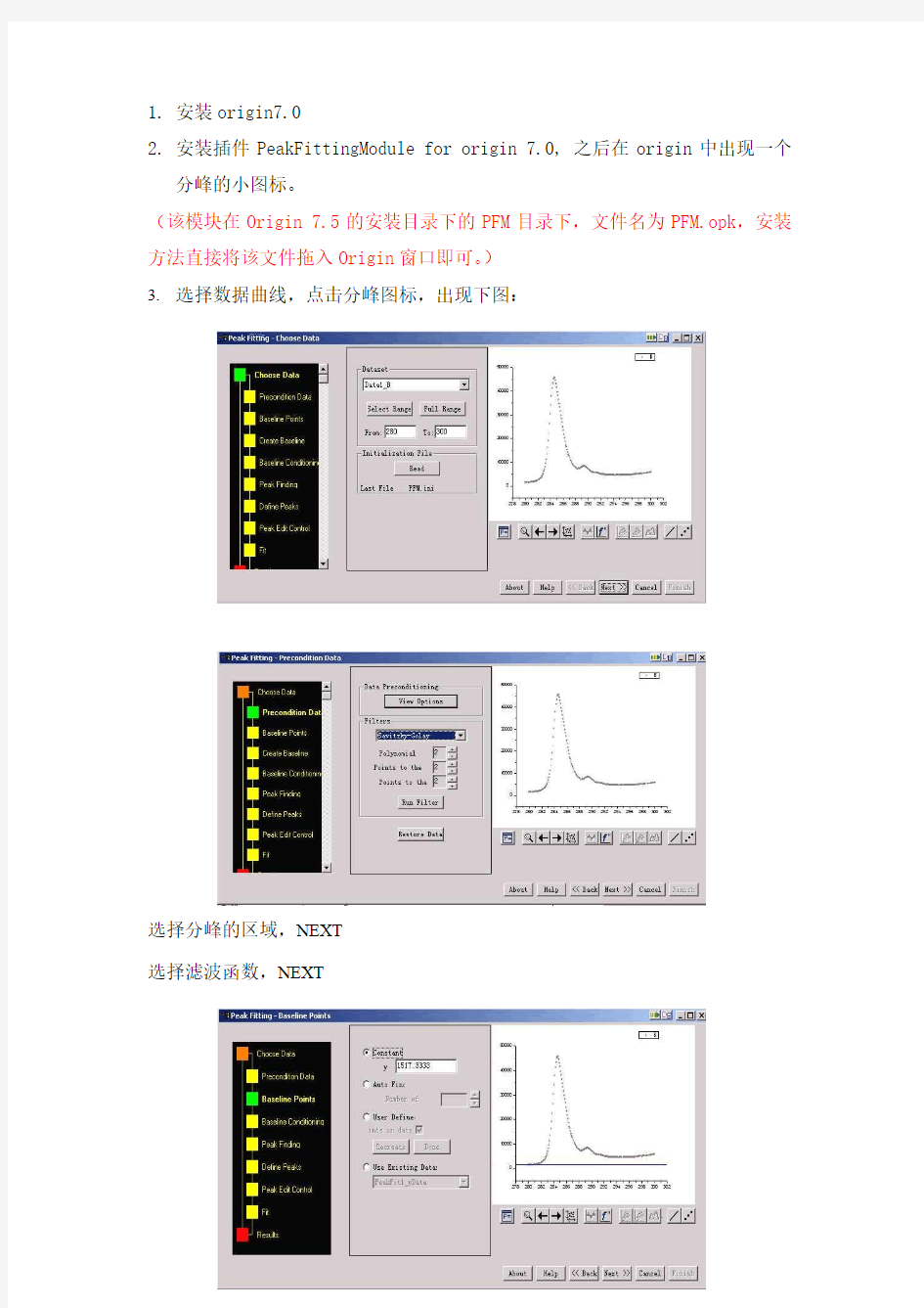 origin分峰说明及分峰模块PeakFittingModule