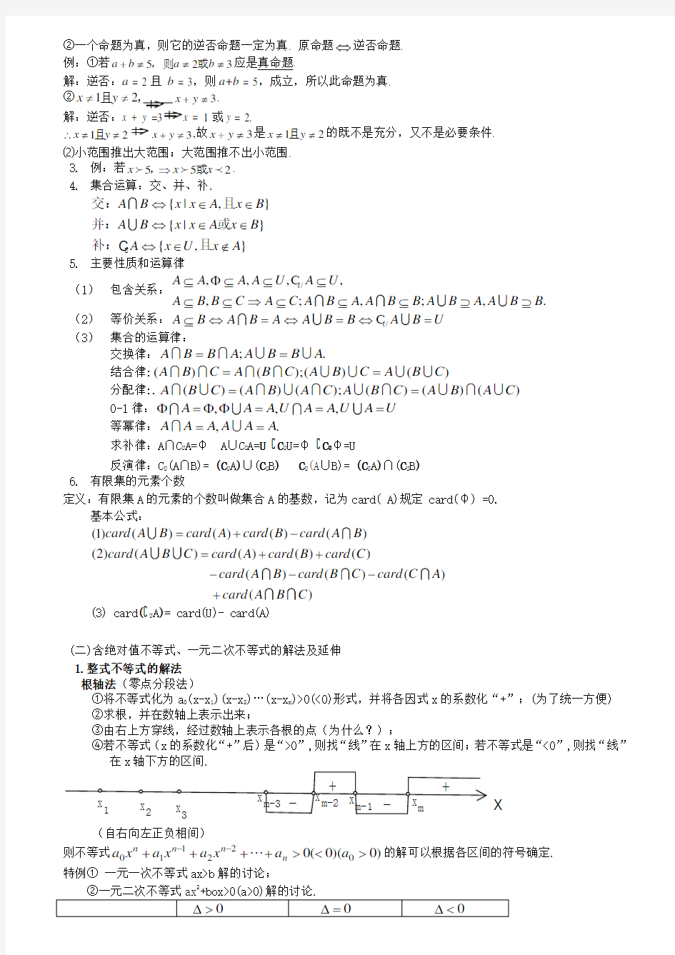 江苏省高中数学知识点总结
