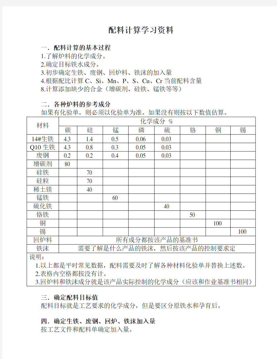 配料计算方法.doc