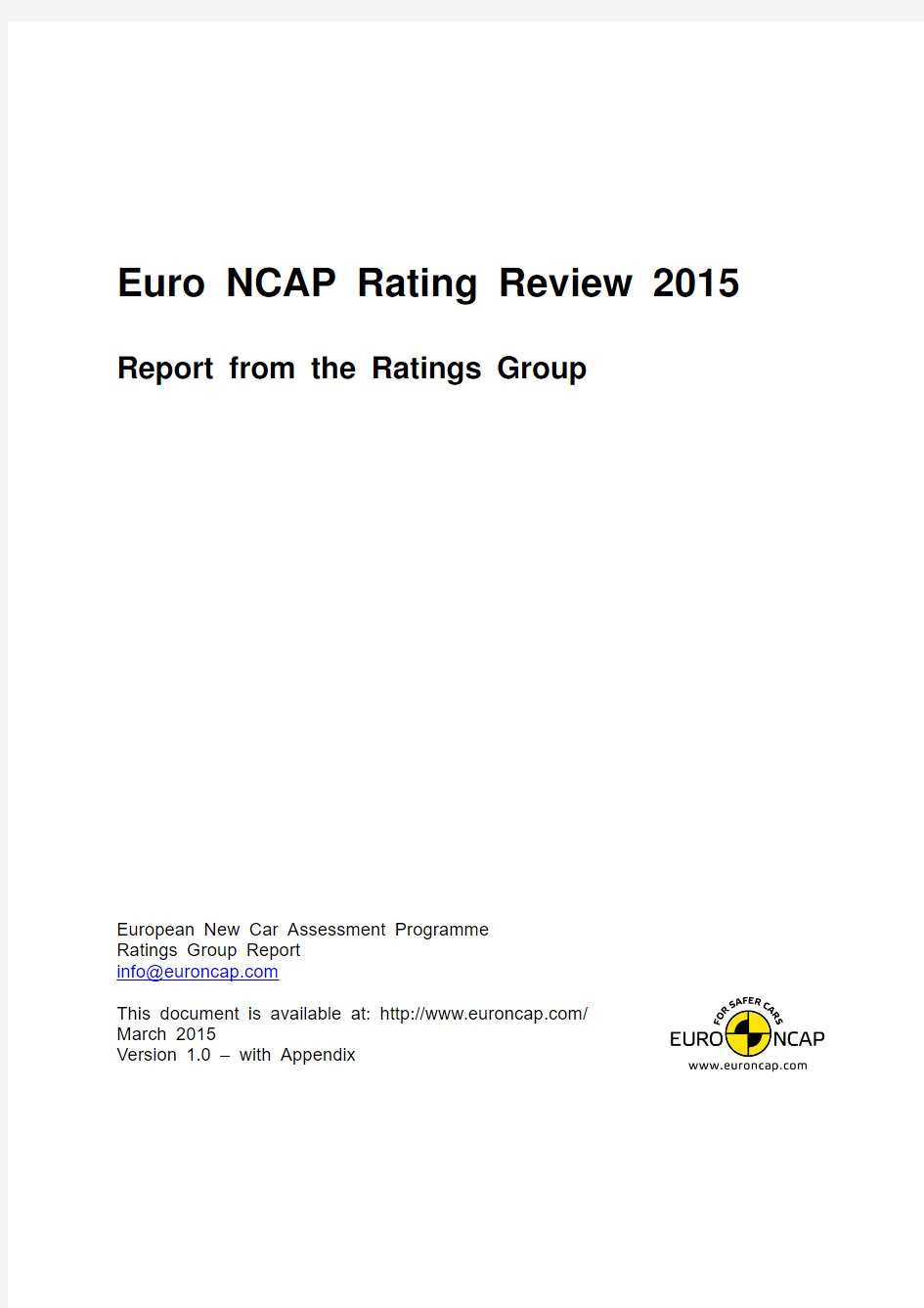 欧洲NCAP评分标准