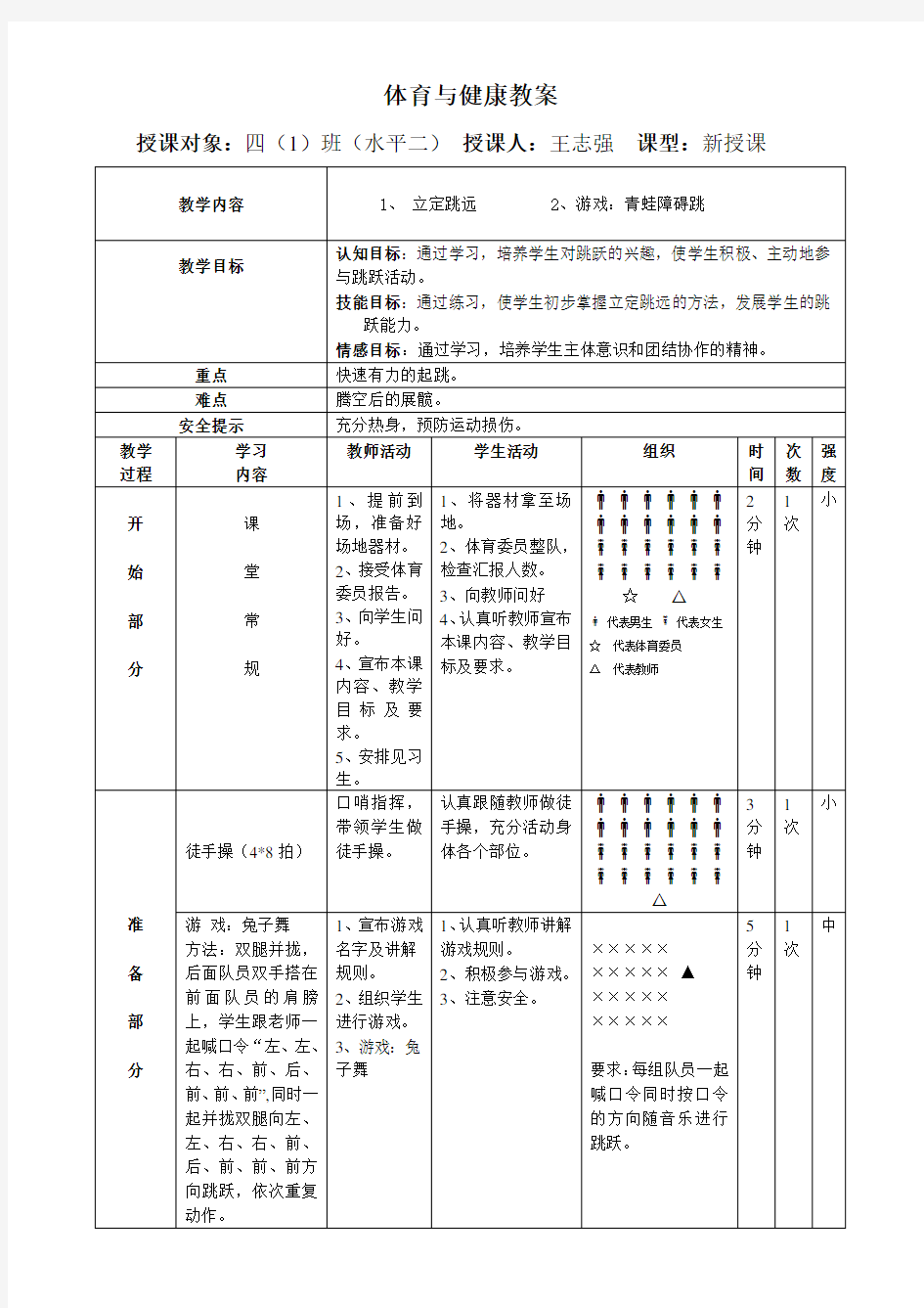 体育公开课教案_体育教案模板