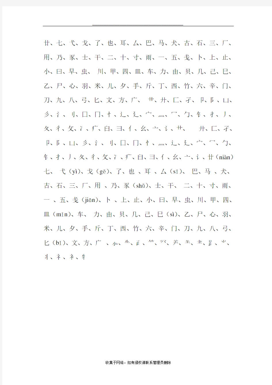 最新二年级语文上偏旁部首组字组词