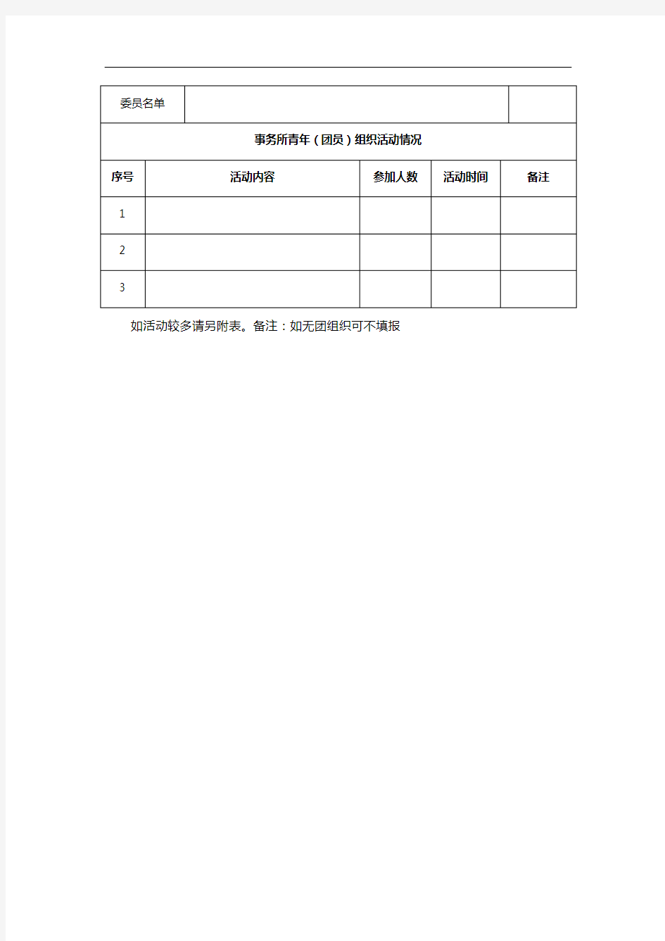 2019年注册会计师年检审核表(团建部分)