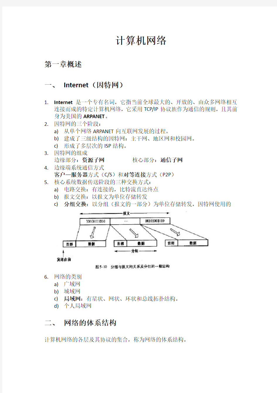 计算机网络第六版复习总结