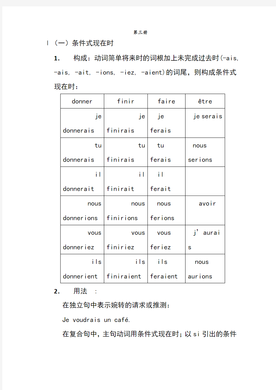 新大学法语语法总结