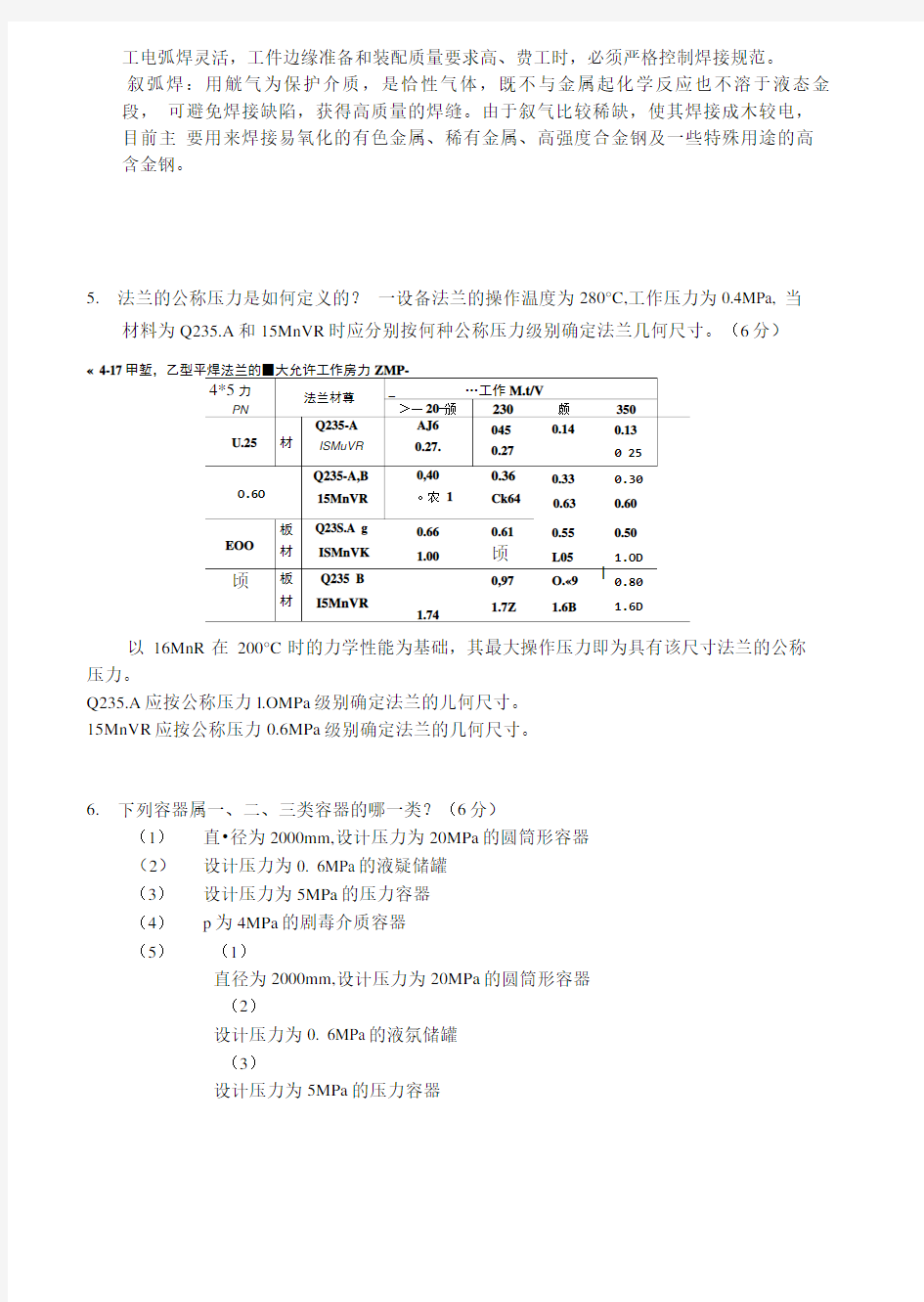 化工机械基础期末试题.doc