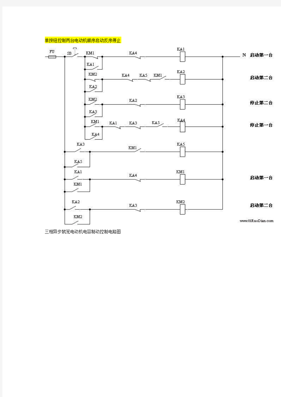 电动机常用原理接线图