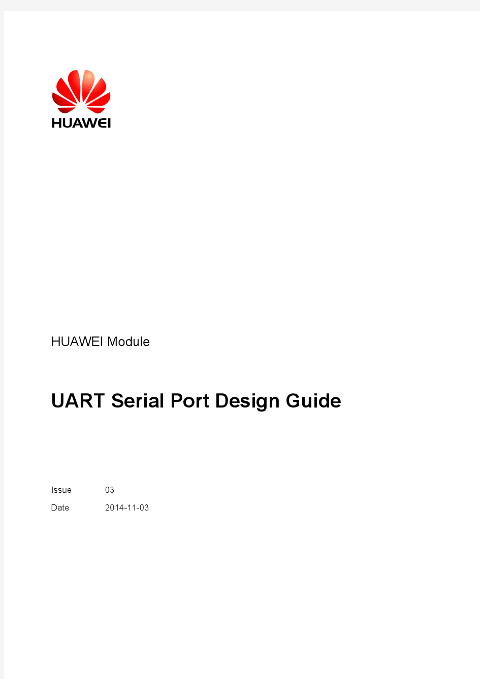 HUAWEI Module UART Serial Port Design Guide-(V100R001_03, English)