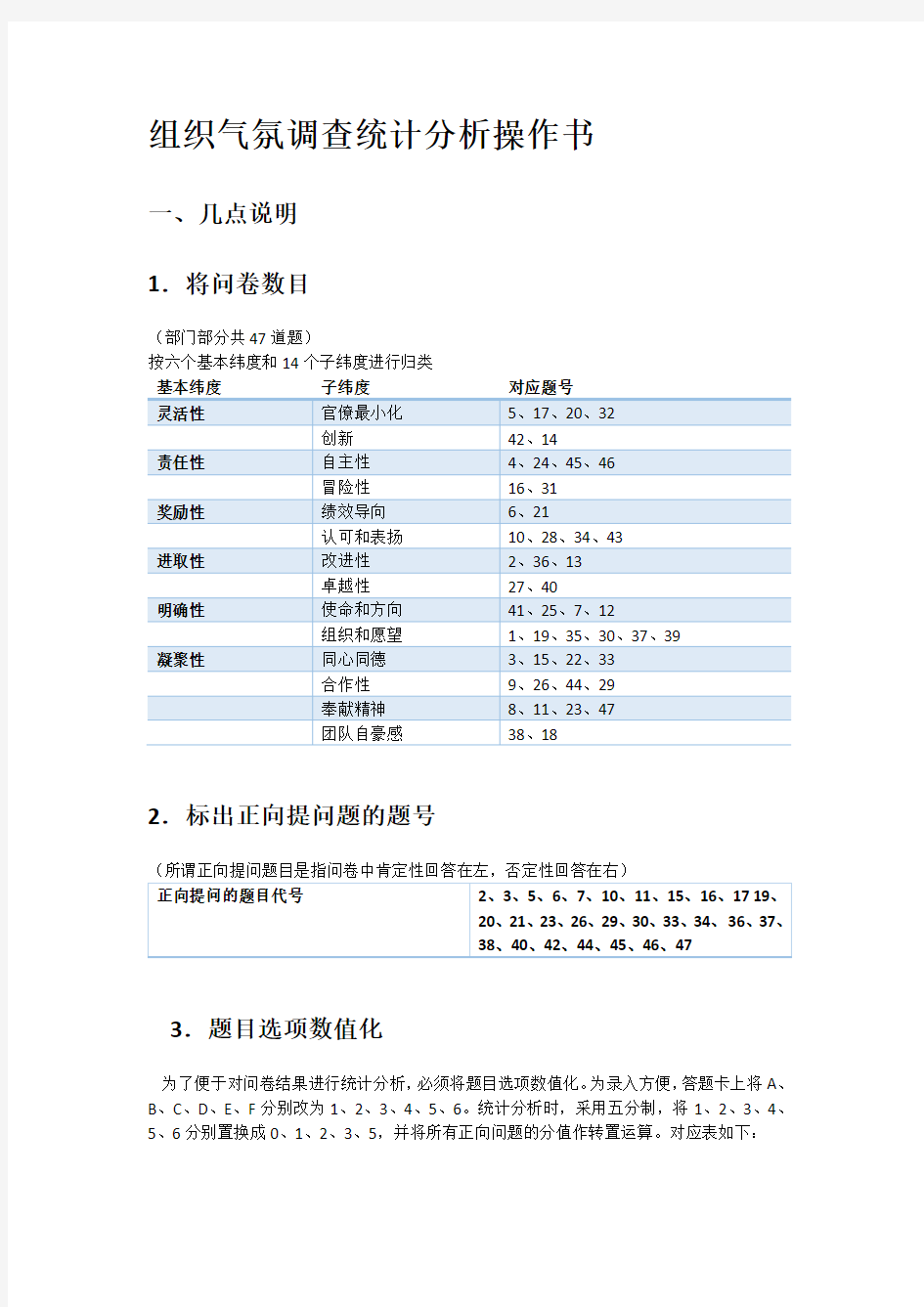 Hay-组织气氛调查统计分析操作步骤