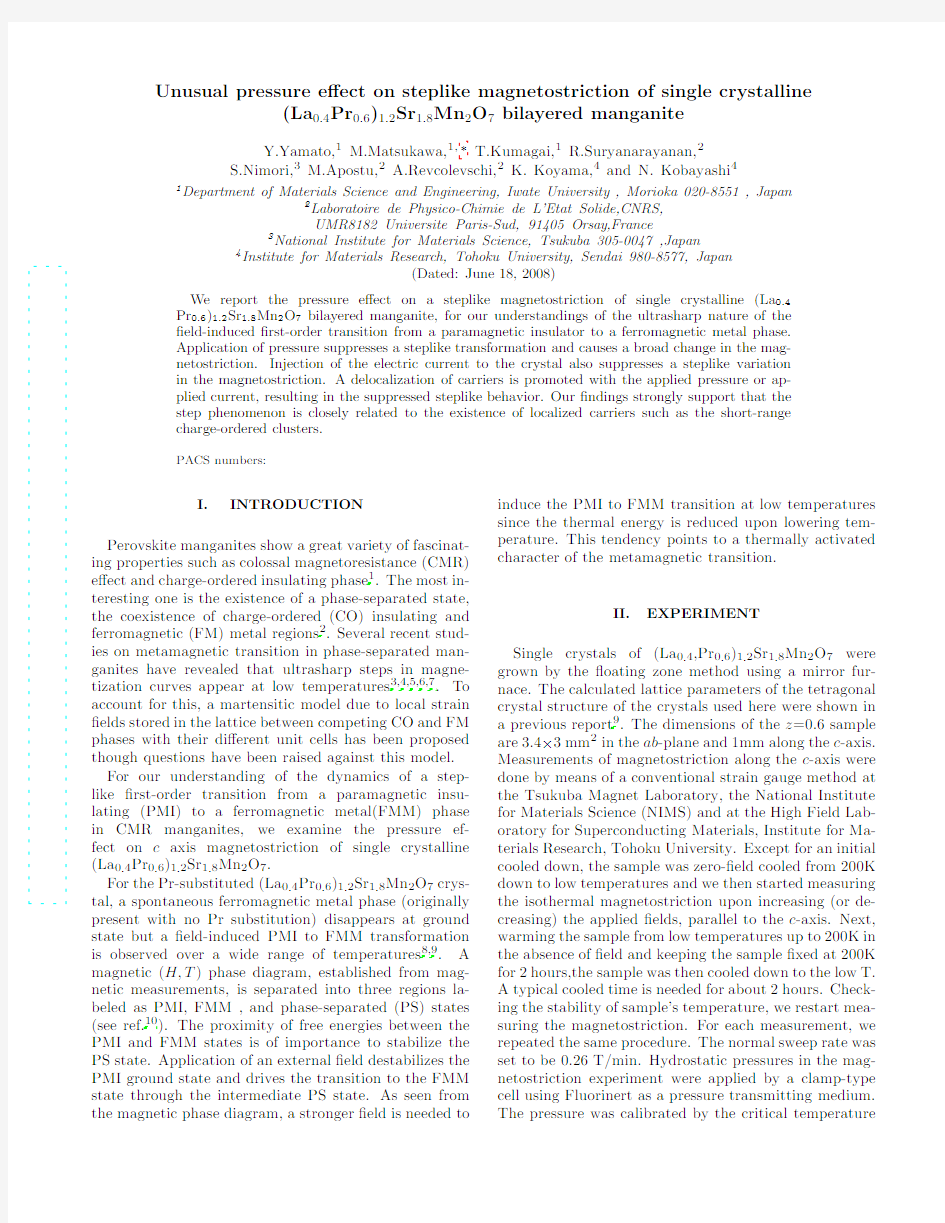 Unusual pressure effect on steplike magnetostriction of single crystalline (La$_{0.4}$Pr$_{