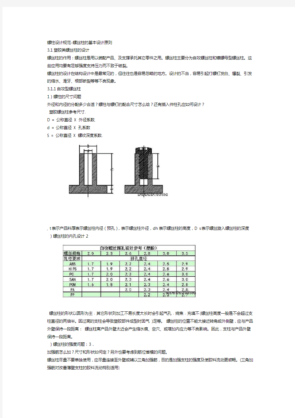 螺柱设计规范