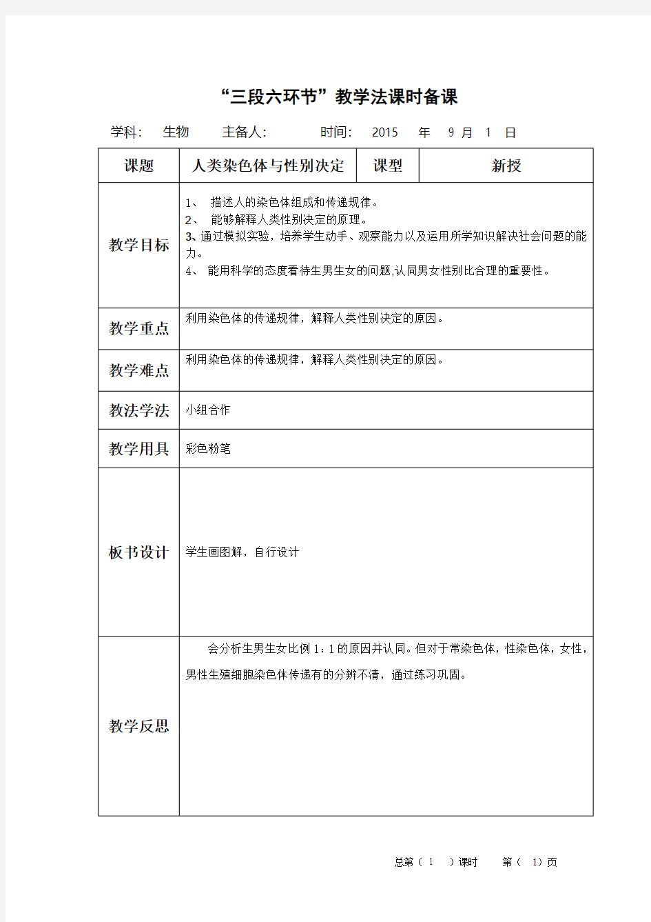 人类染色体与性别决定 (2)