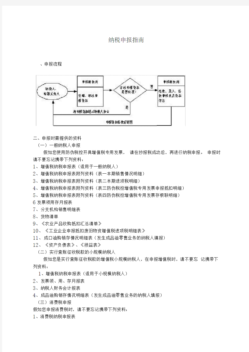 纳税申报指南