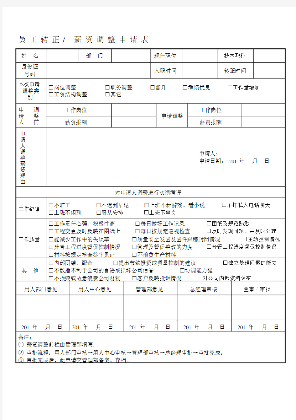 员工薪资调整申请表.docx