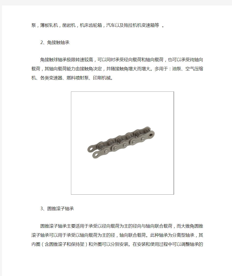 滚动轴承有哪些基本类型