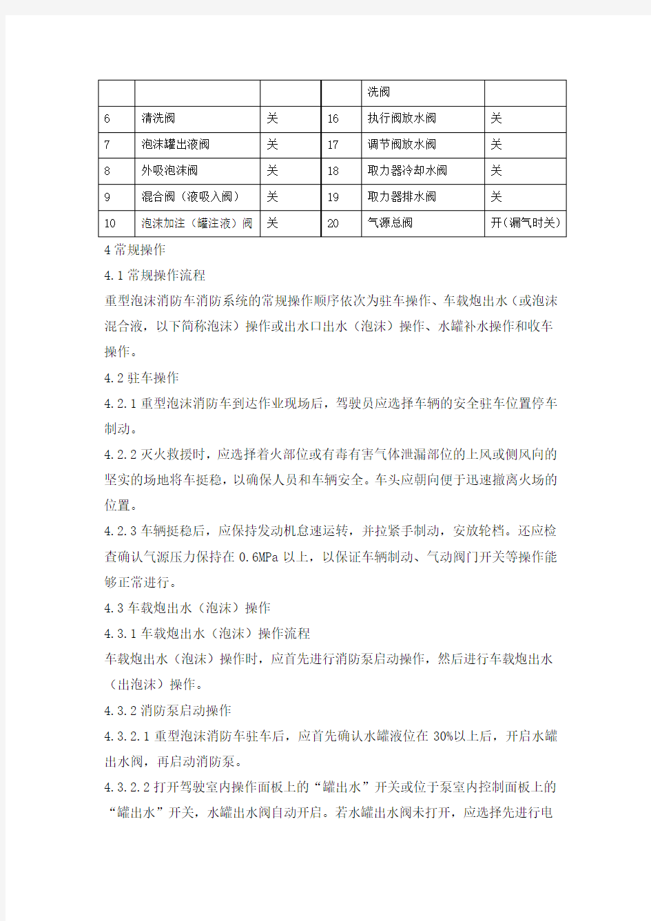 PM120型消防车操作规程