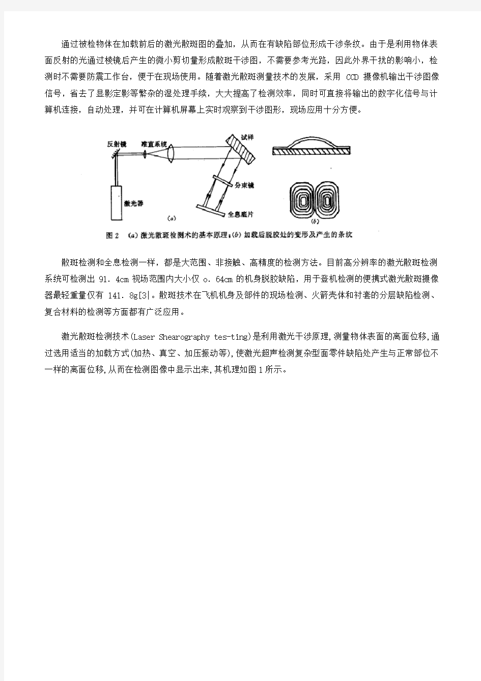 激光散斑检测技术