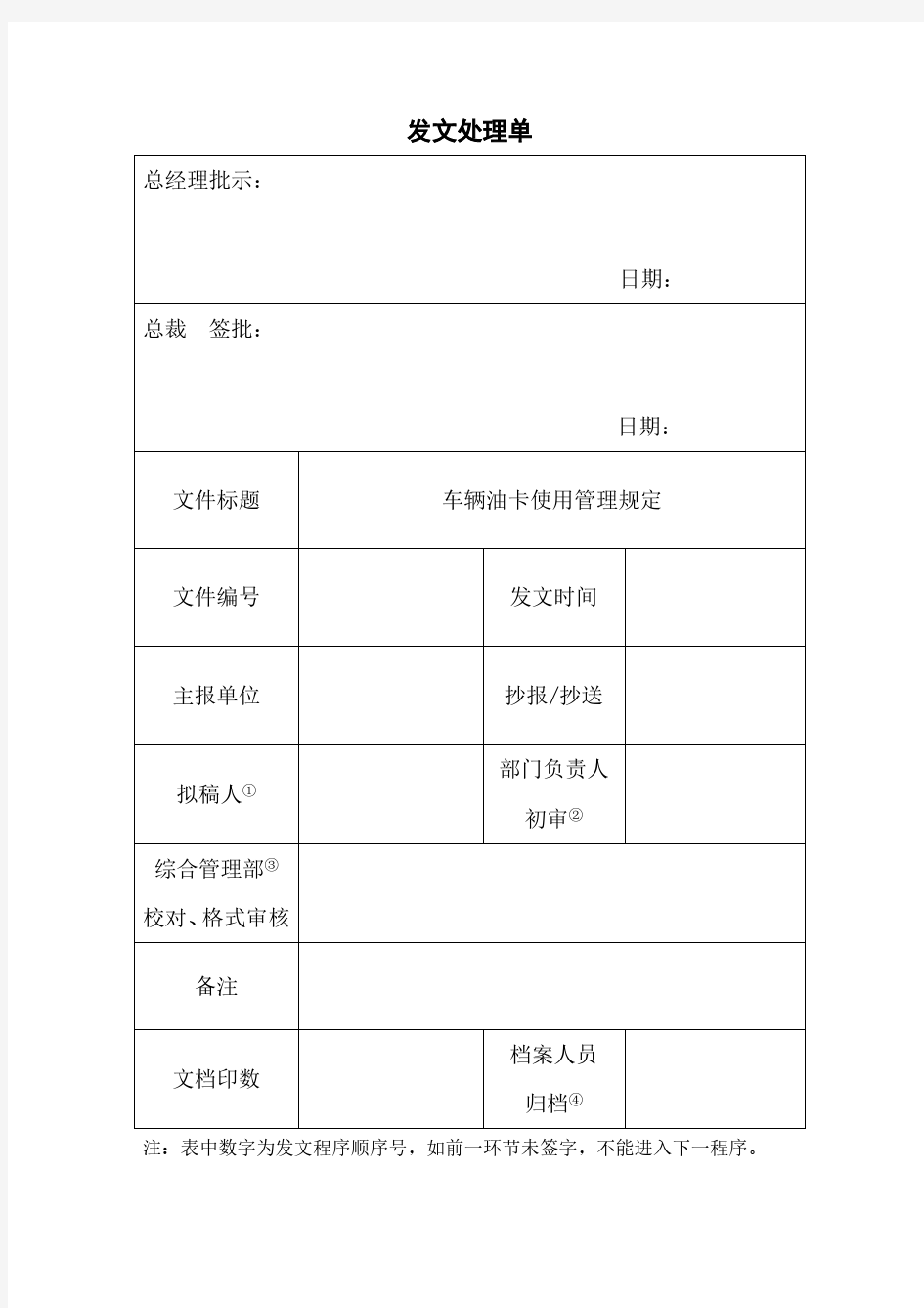 汽车车辆充值油卡使用管理规定