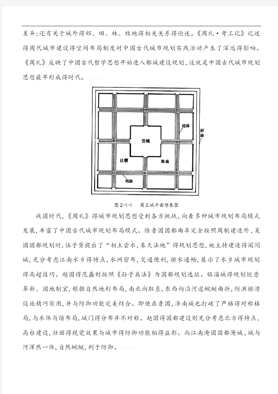 我国古代的城市规划思想