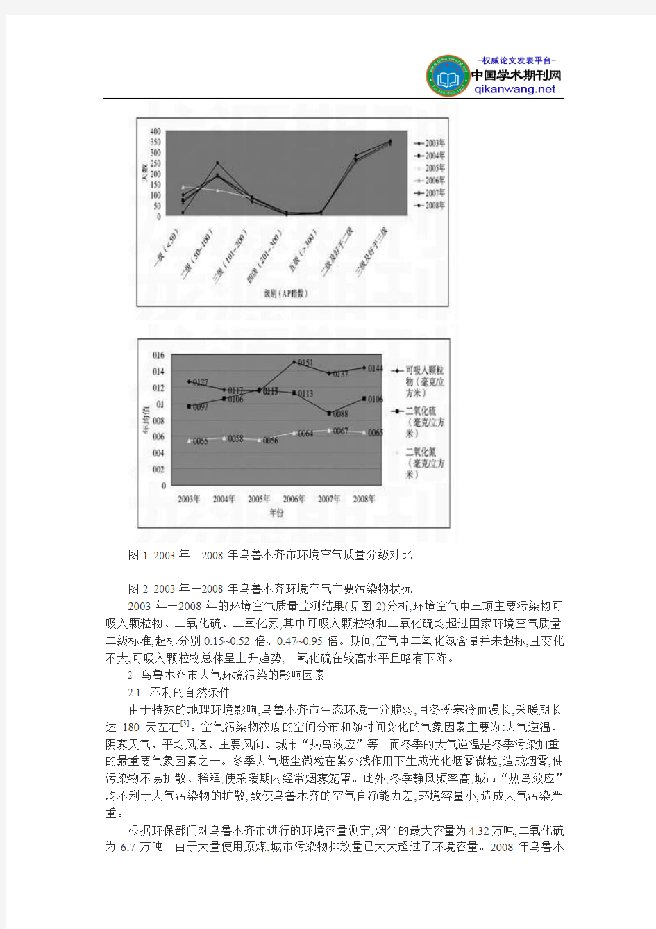 大气污染治理论文：大气环境污染因素分析及其治理措施