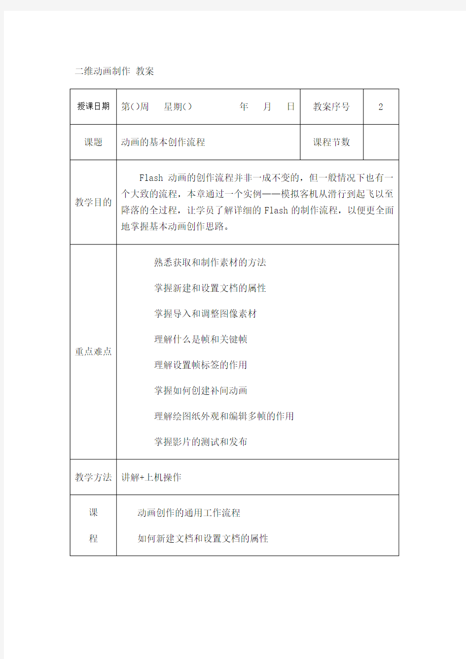 动画的基本创作流程