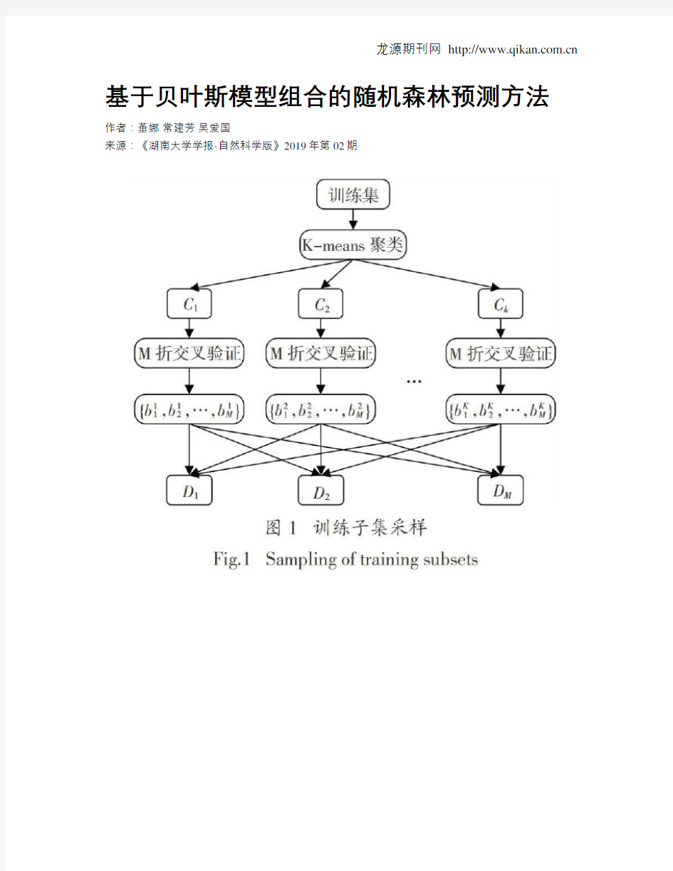 基于贝叶斯模型组合的随机森林预测方法